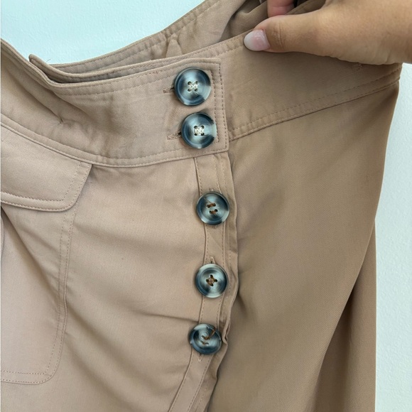 Self-Portrait Camel Midi Asymmetrical Skirt - Size US4 - Picture 4 of 8